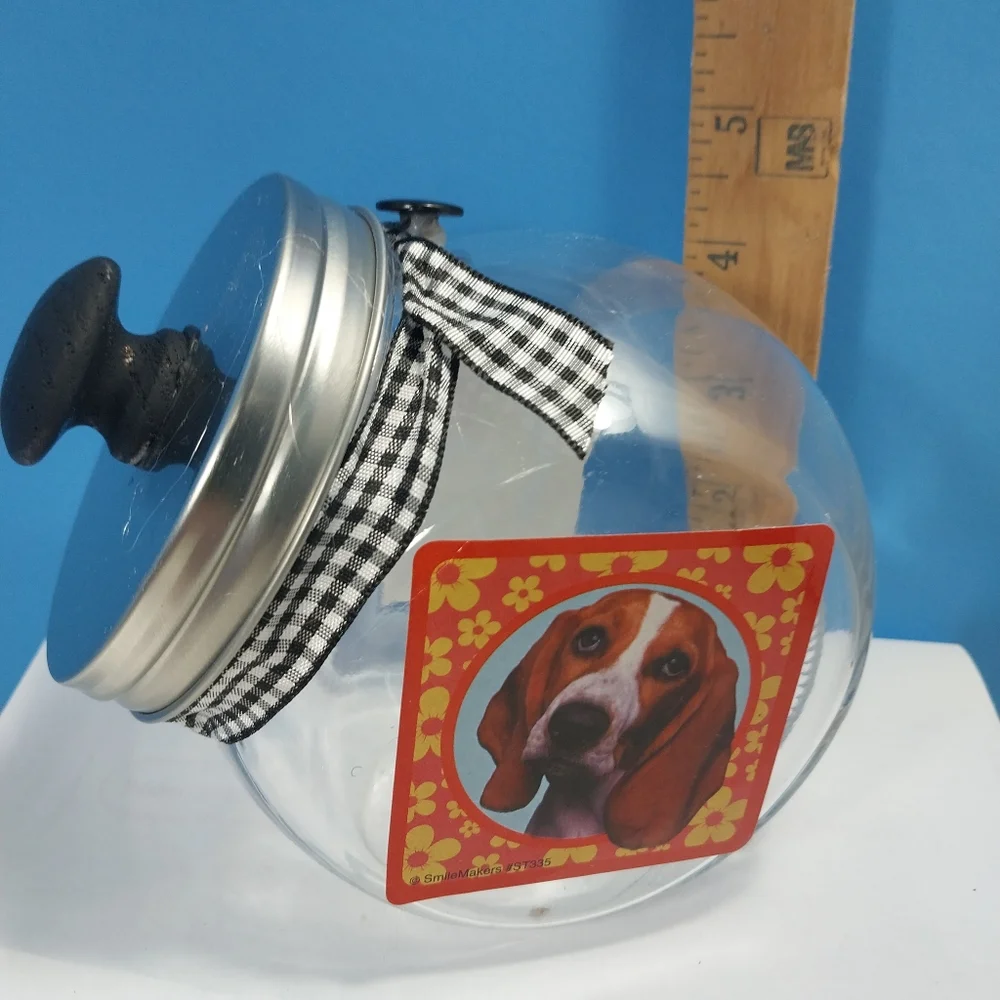 Basset Doggie Treat Jar